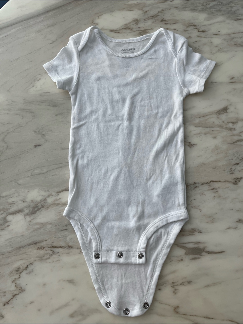 Carter's White Short-Sleeve Baby Bodysuit
